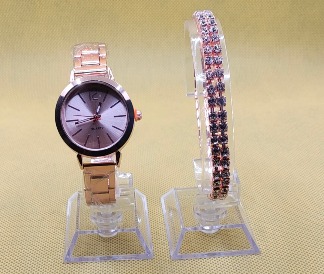 Elegant watch and bracelet set