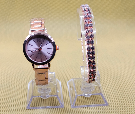 Elegant watch and bracelet set