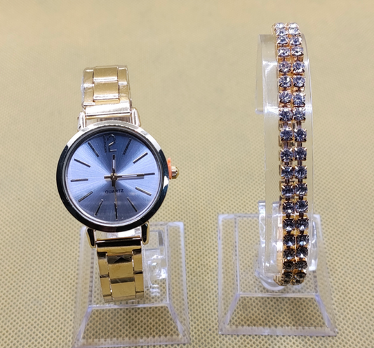 Elegant watch and bracelet set