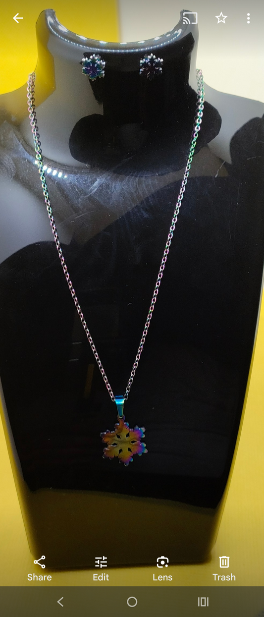 2 piece multi colored jewelry set